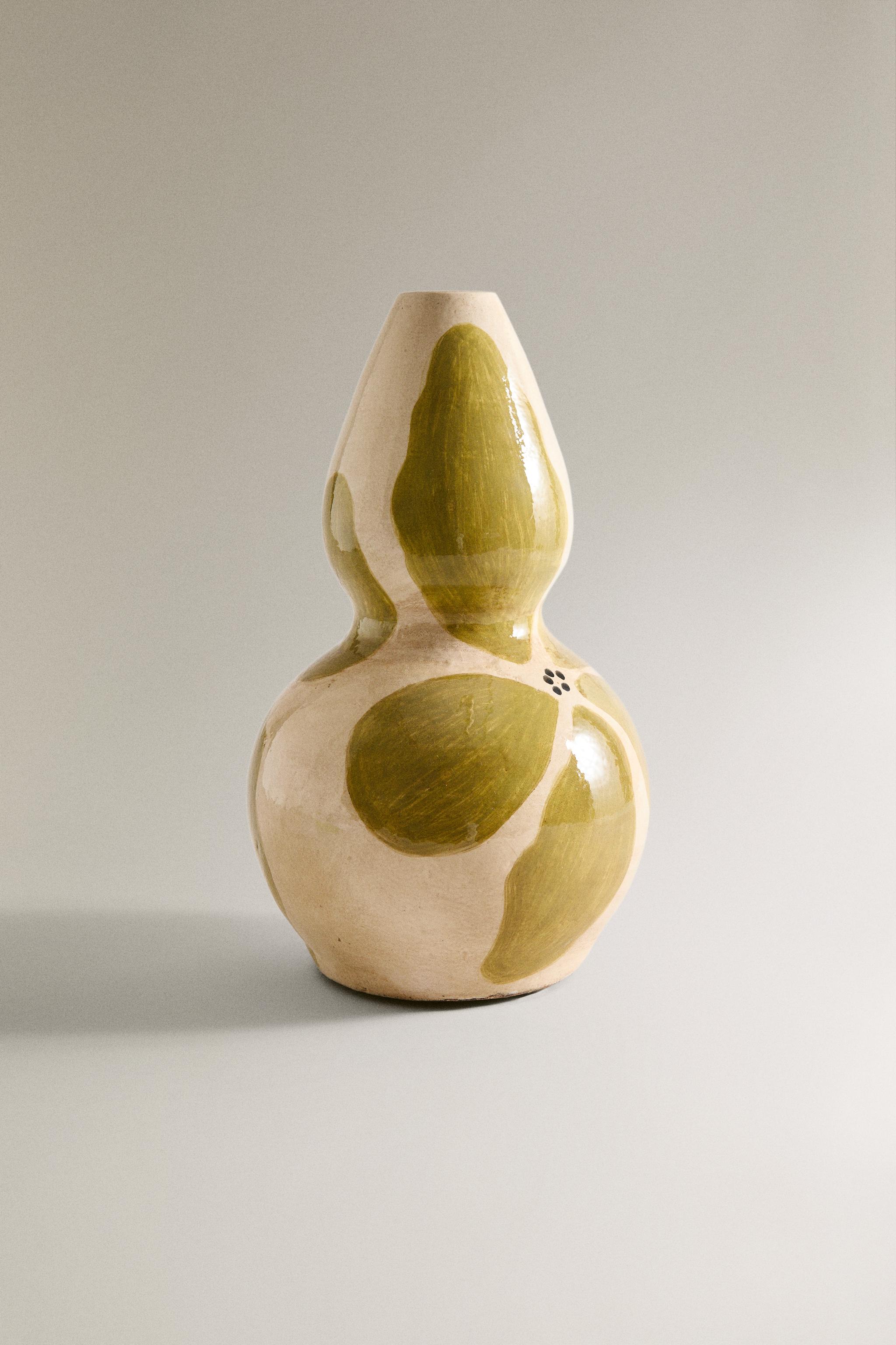 VASE TERRE CUITE FLEURS